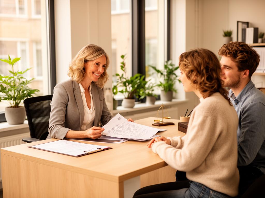 Notaris in gesprek met klant